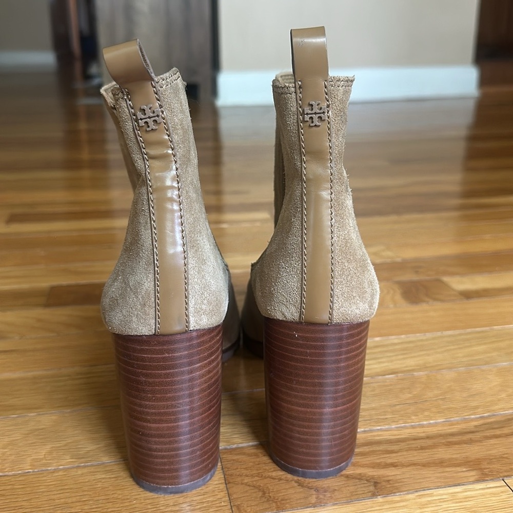 Tory Burch Stafford Women's Tan Suede Ankle Boots size 10 - Picture 4 of 8